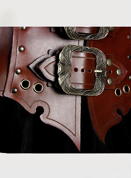 The Lady Warrior Leather Corset Unleash Your Inner Strength in Style -  MedieWorld